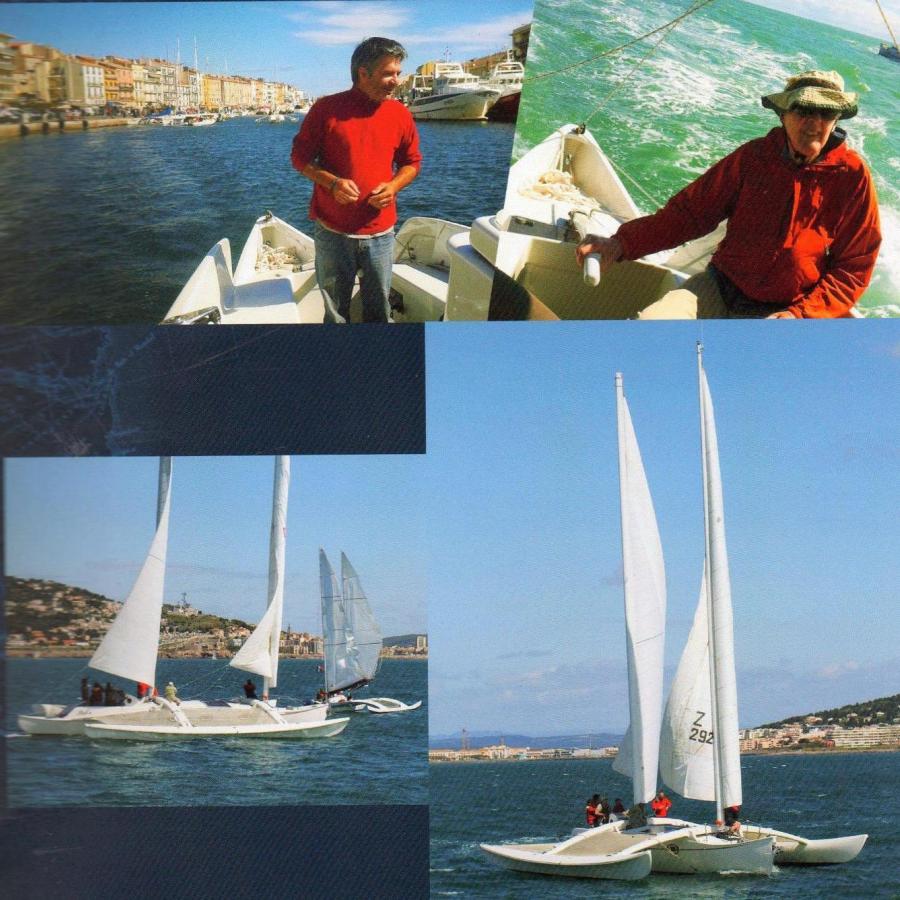 Dick Newick a bord de Pats.