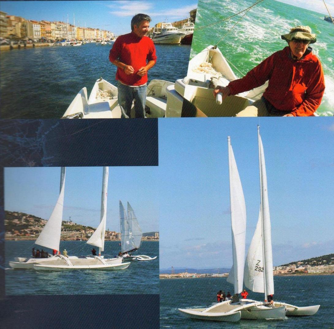Dick Newick a bord de Pats.